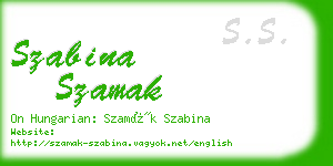 szabina szamak business card